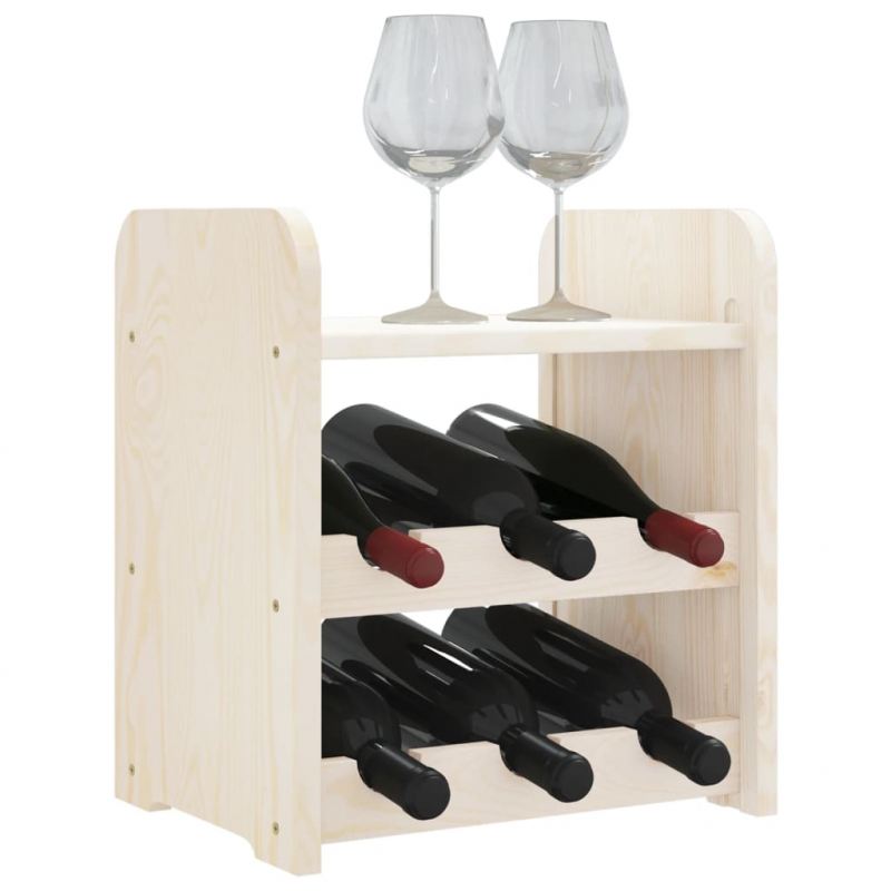 Weinregal mit Oberplatte 33x25x37 cm Massivholz Kiefer