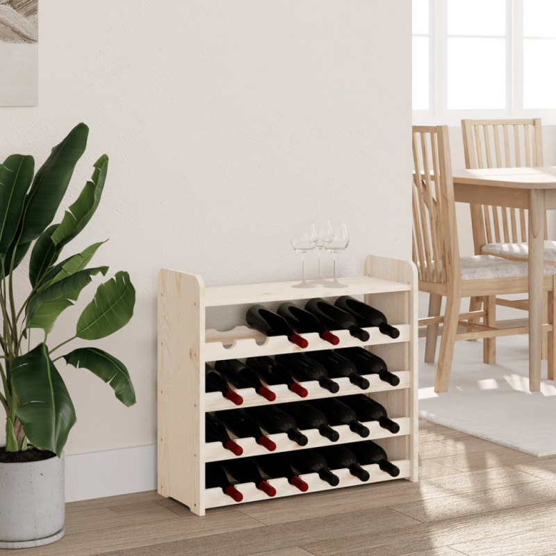 Weinregal mit Oberplatte 67,5x25x60 cm Massivholz Kiefer