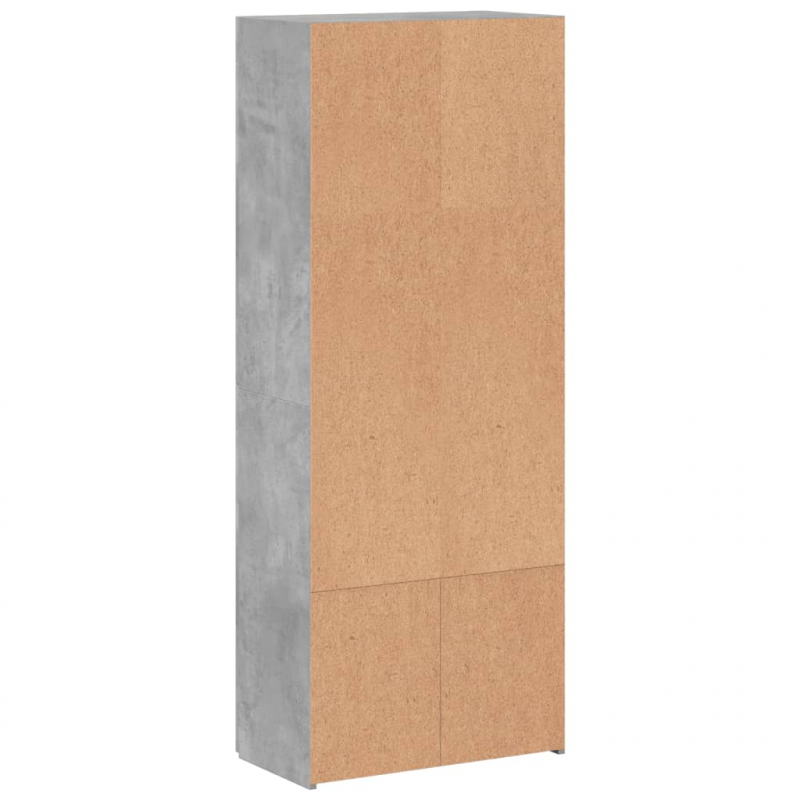 Aktenschrank Betongrau 60x32x153 cm Holzwerkstoff