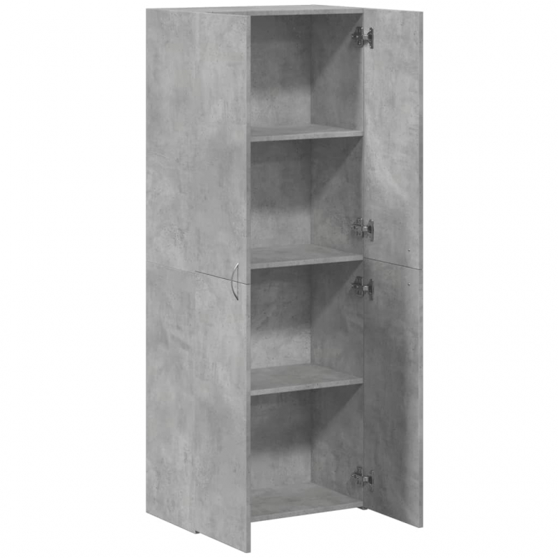 Aktenschrank Betongrau 60x32x153 cm Holzwerkstoff