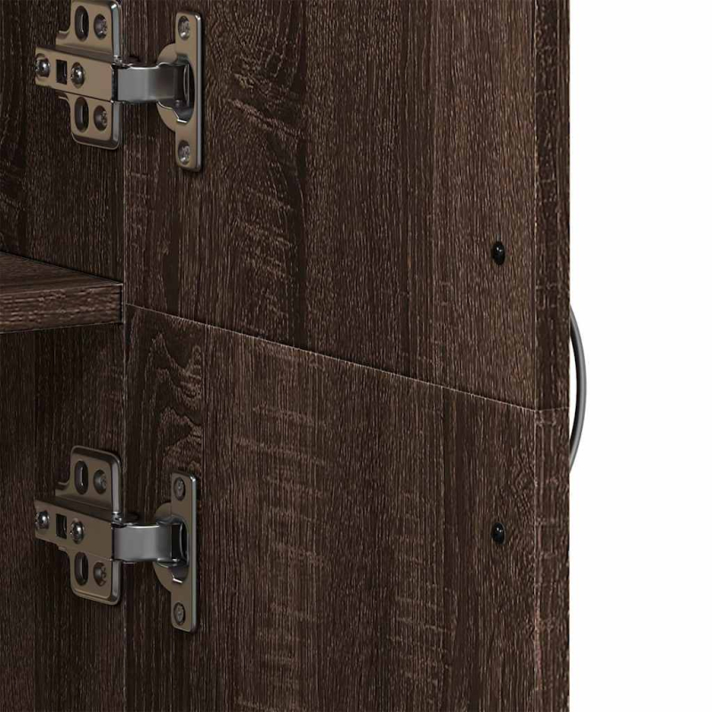 Aktenschrank Braun Eichen-Optik 60x32x153 cm Holzwerkstoff