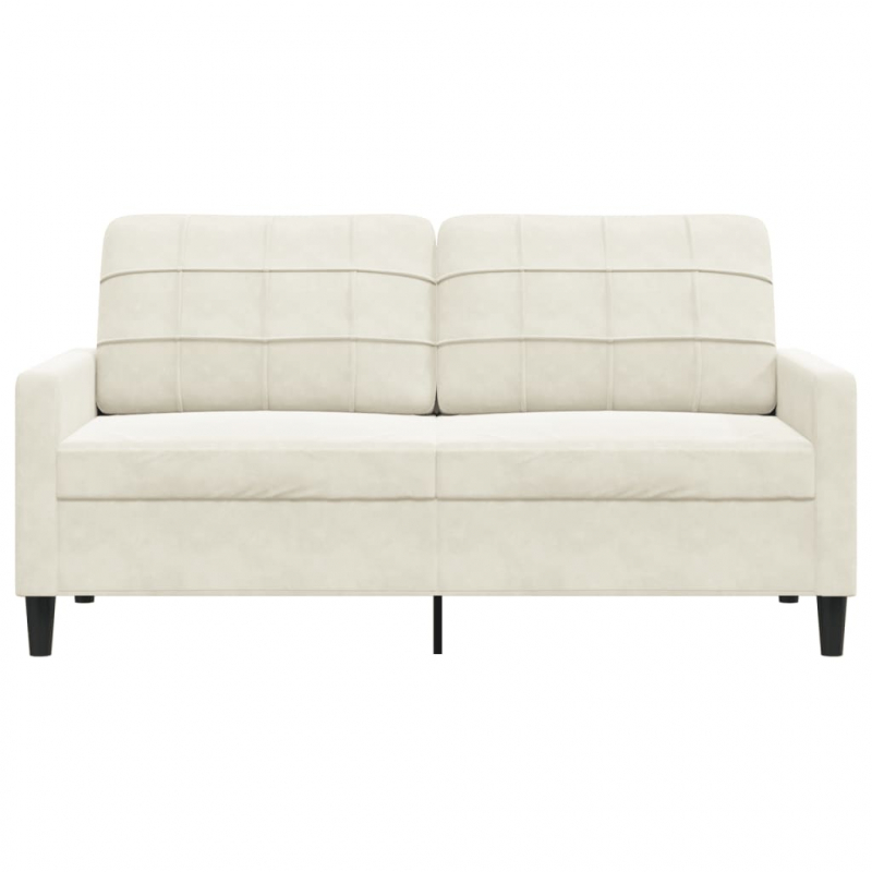 2-Sitzer-Sofa Creme 140 cm Samt