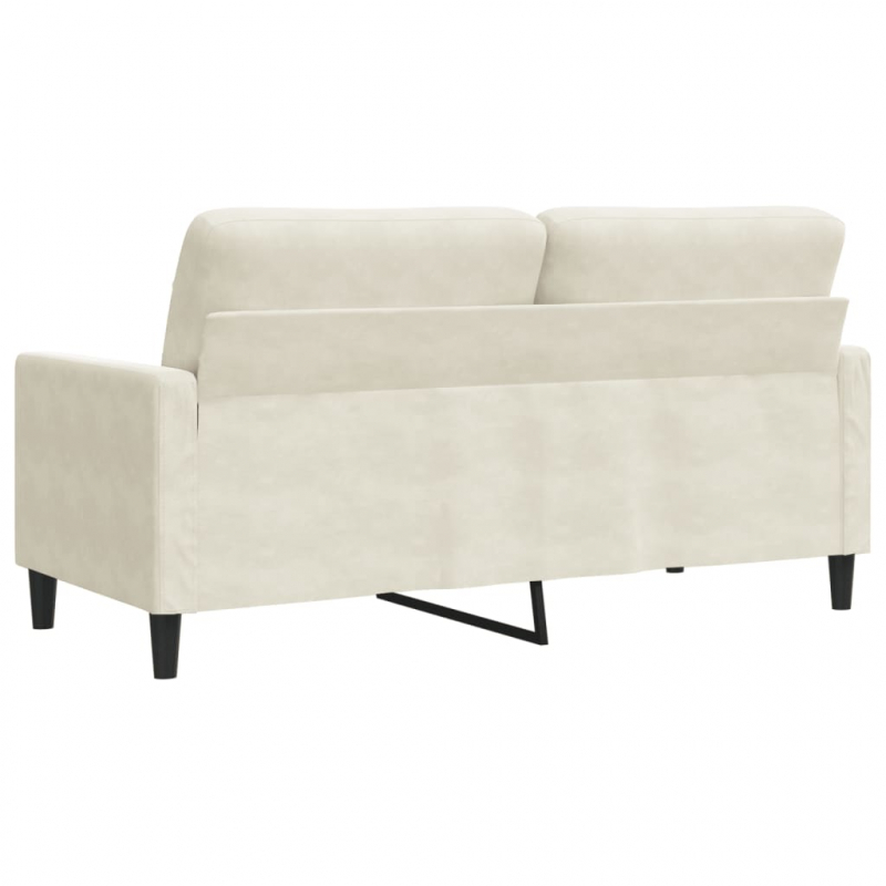 2-Sitzer-Sofa Creme 140 cm Samt