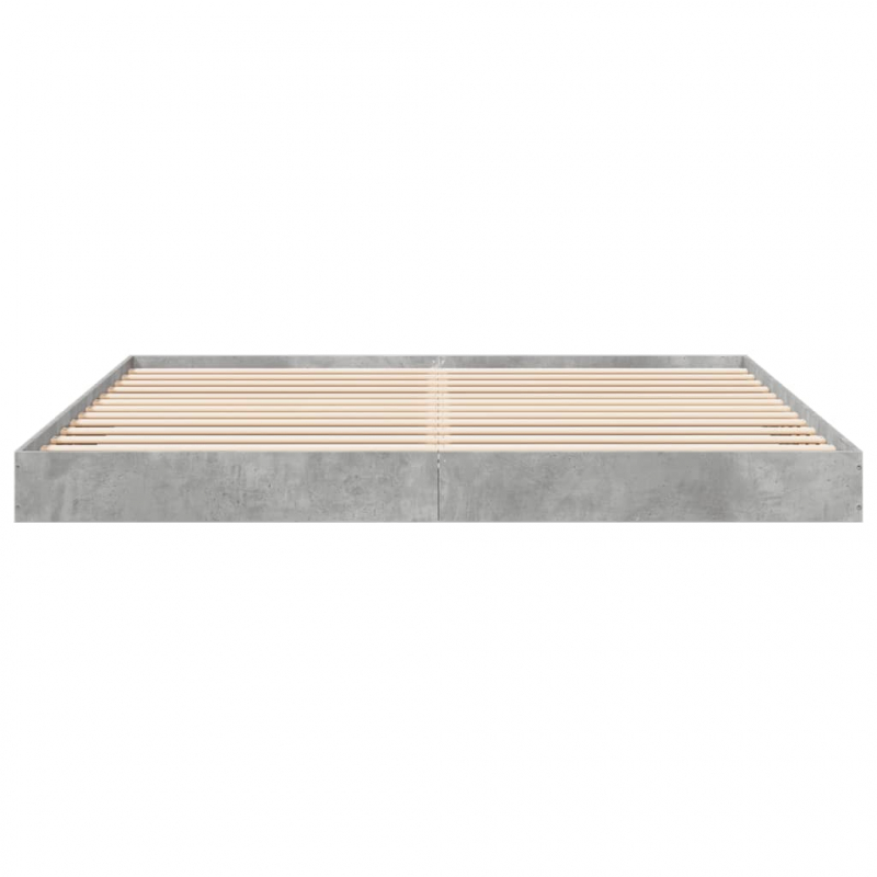 Bettgestell Betongrau 180x200 cm Holzwerkstoff