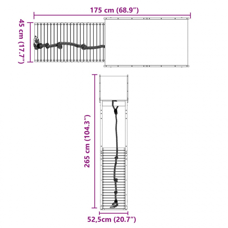 Spielturm Massivholz Douglasie