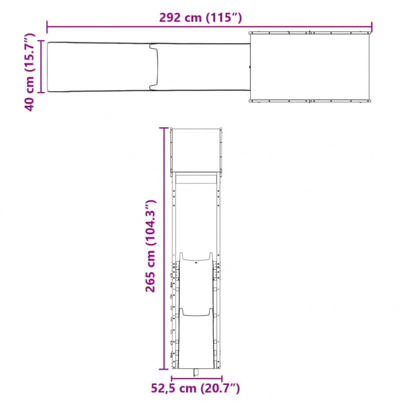 Spielturm Massivholz Kiefer Imprägniert