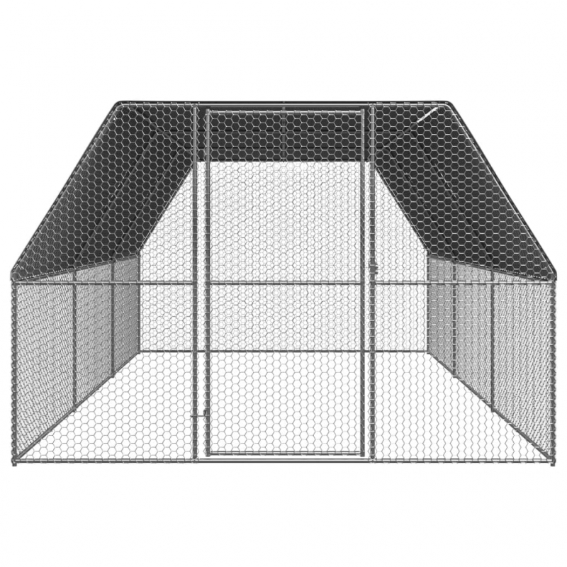 Hühnerkäfig 3x6x2 m Verzinkter Stahl