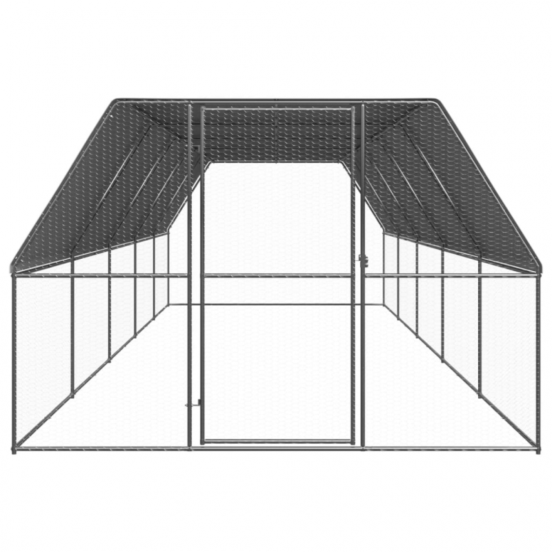 Hühnerkäfig 3x10x2 m Verzinkter Stahl