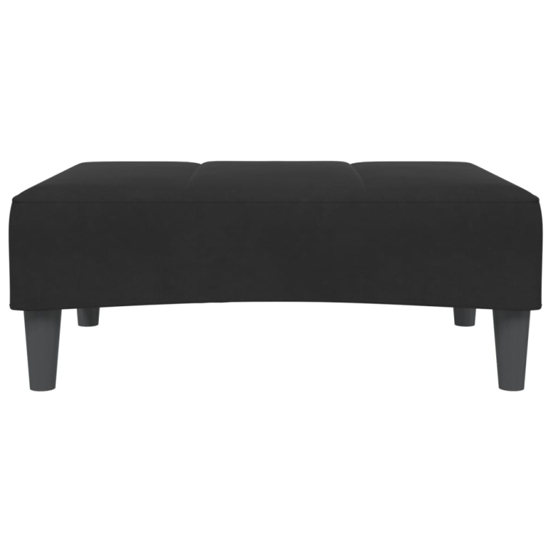Fußhocker Schwarz 77x55x31 cm Samt