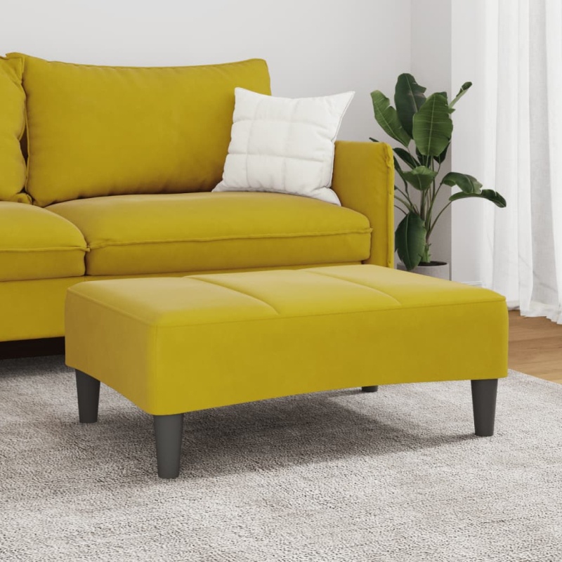 Fußhocker Gelb 77x55x31 cm Samt