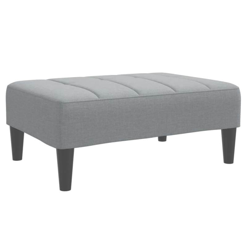 Fußhocker Hellgrau 77x55x31 cm Stoff