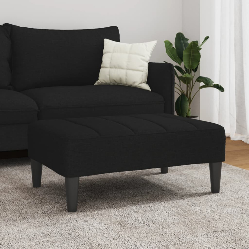 Fußhocker Schwarz 77x55x31 cm Stoff