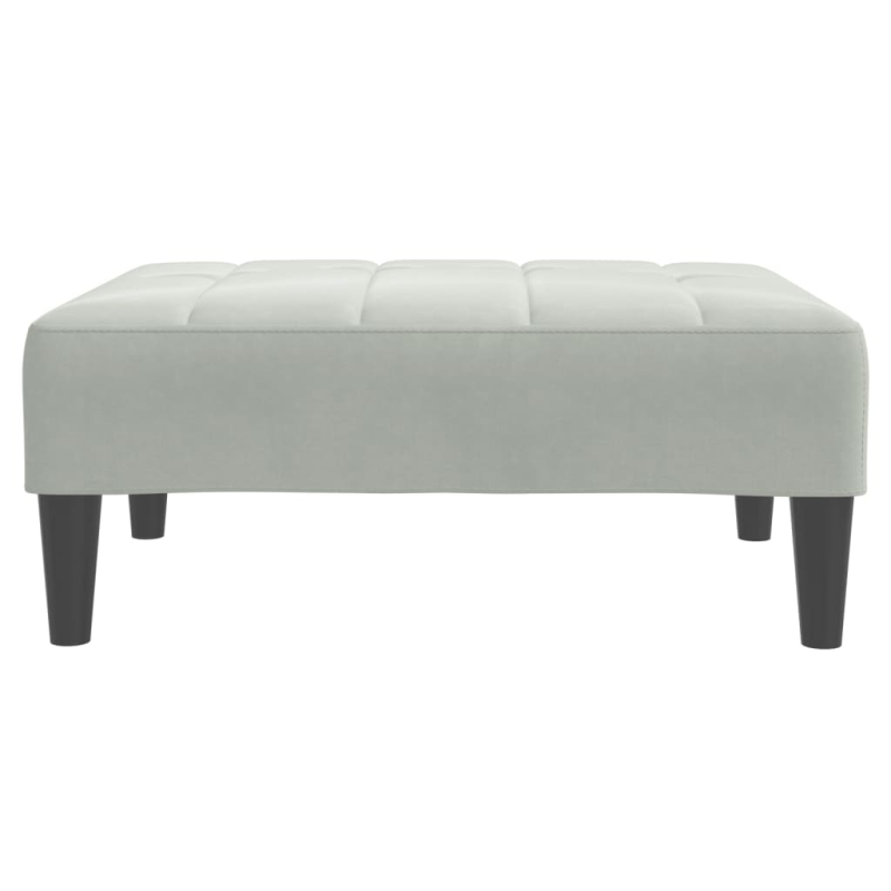 Fußhocker Hellgrau 77x55x31 cm Samt