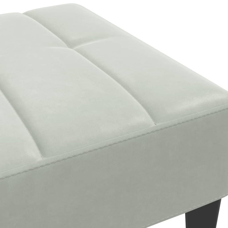 Fußhocker Hellgrau 77x55x31 cm Samt