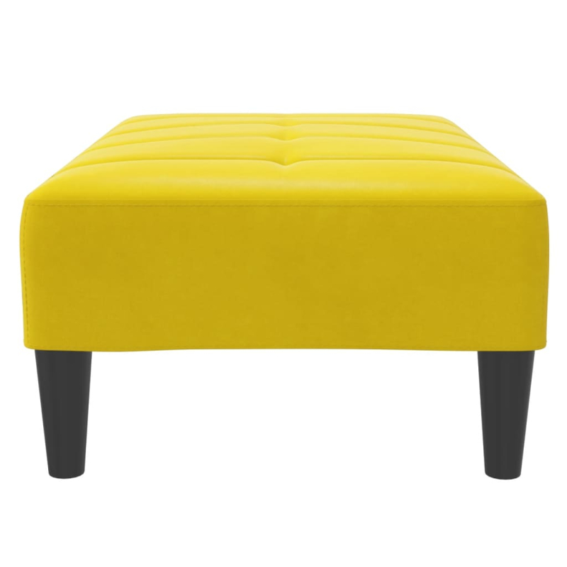 Fußhocker Gelb 77x55x31 cm Samt