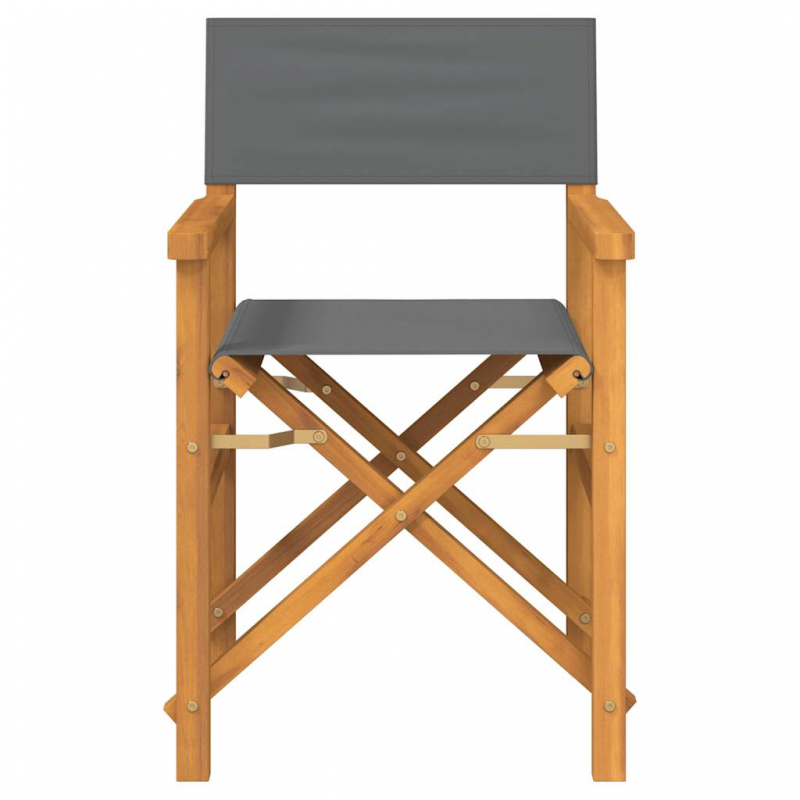 Regiestühle 2 Stk. Klappbar Creme Massivholz Teak