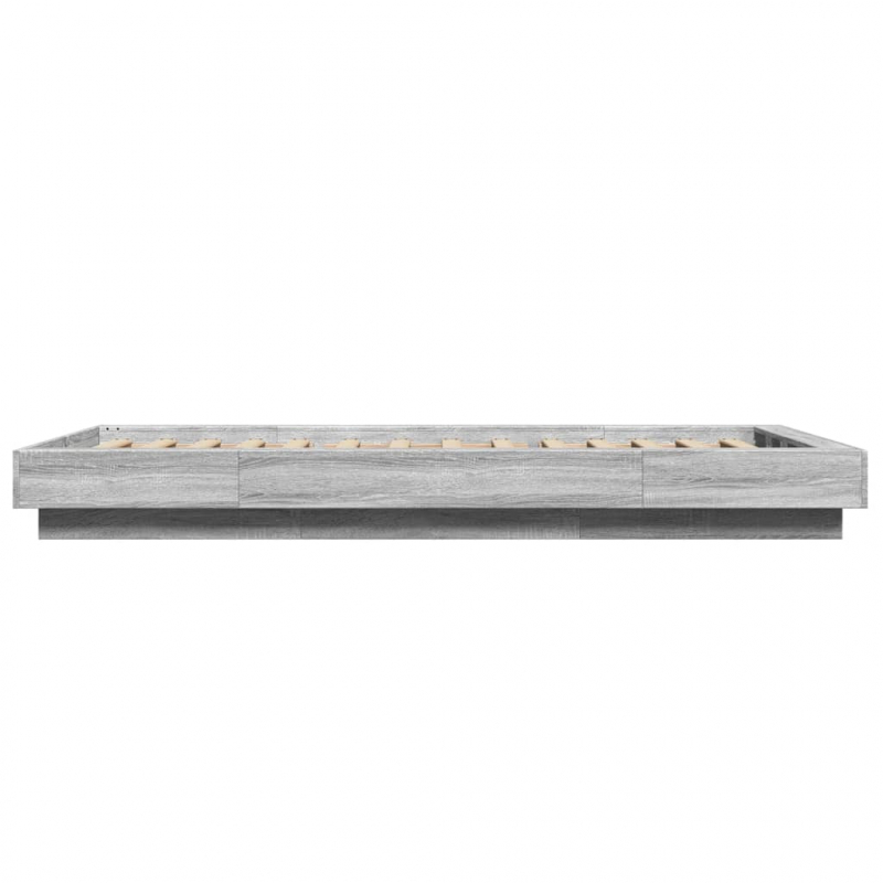 Bettgestell Grau Sonoma 100x200 cm Holzwerkstoff