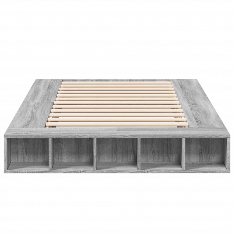 Bettgestell Grau Sonoma 120x200 cm Holzwerkstoff