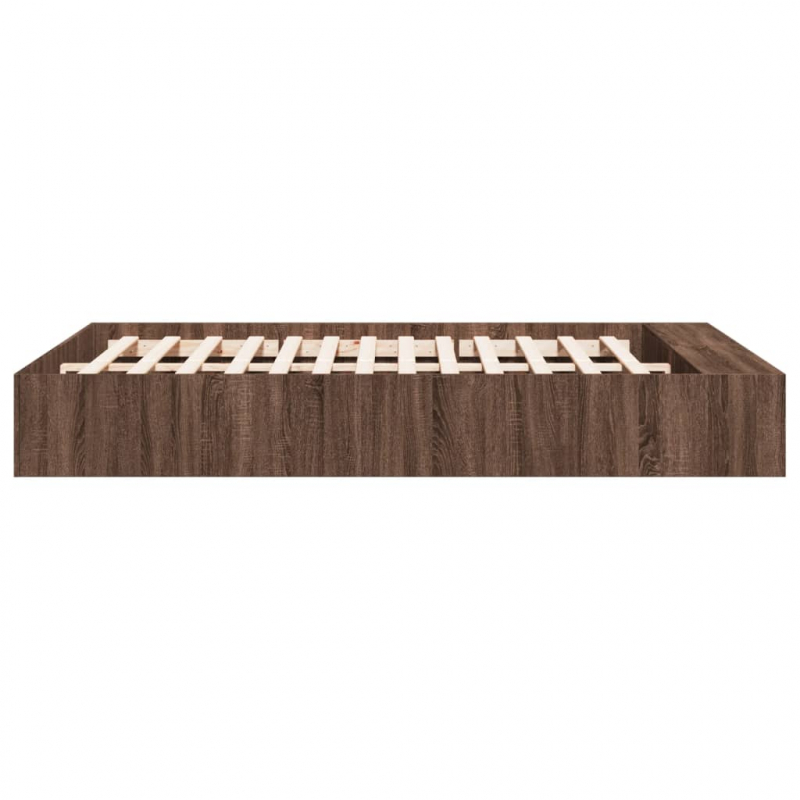 Bettgestell Braun Eichen-Optik 150x200 cm Holzwerkstoff