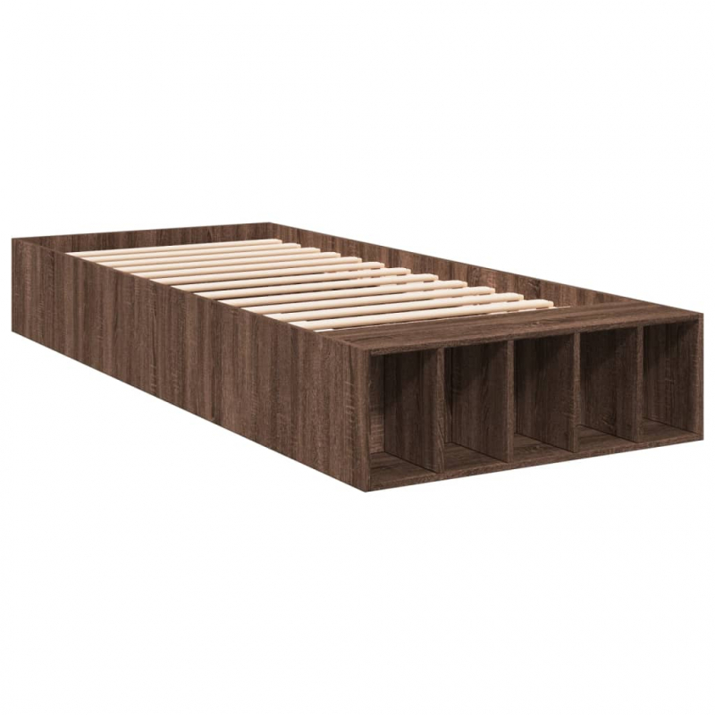 Bettgestell Braun Eichen-Optik 90x190 cm Holzwerkstoff