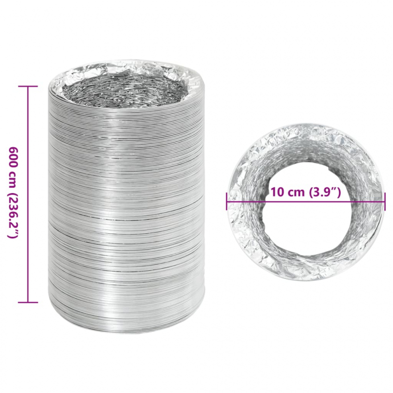 Lüftungsschlauch Aluminium 6 m Ø10 cm