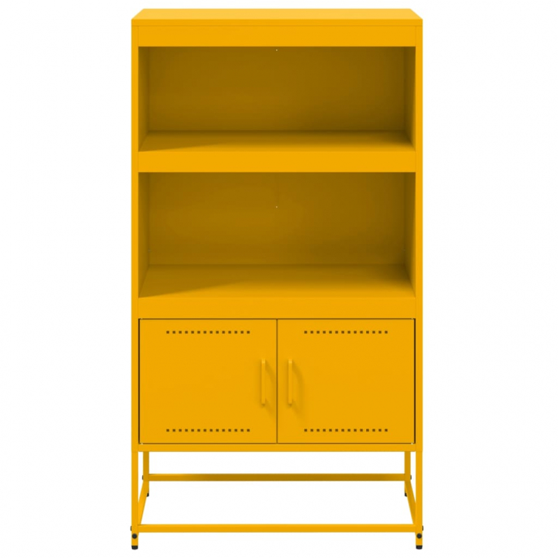 Highboard Senfgelb 68,5x38,5x123,5 cm Stahl