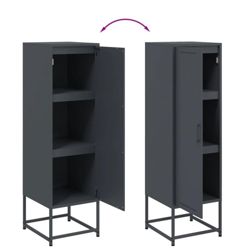 Highboard Anthrazit 36x39x123 cm Stahl