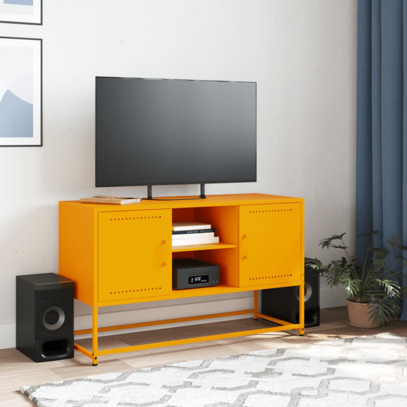 Highboard Weiß 36x39x123 cm Stahl