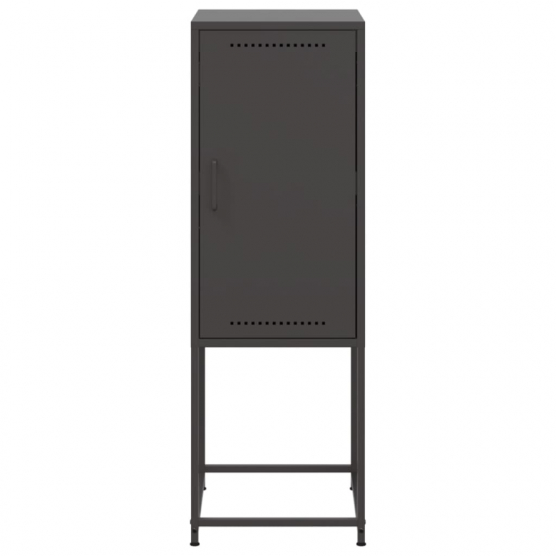 Highboard Schwarz 36x39x107 cm Stahl
