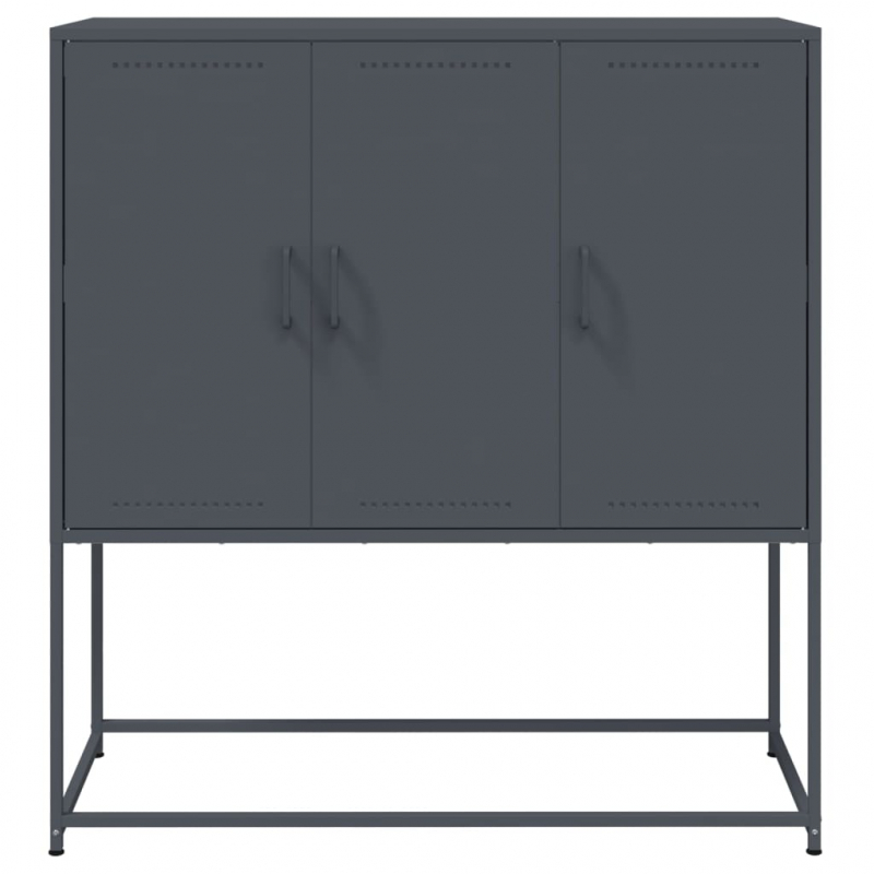 Highboard Anthrazit 100,5x39x107 cm Stahl