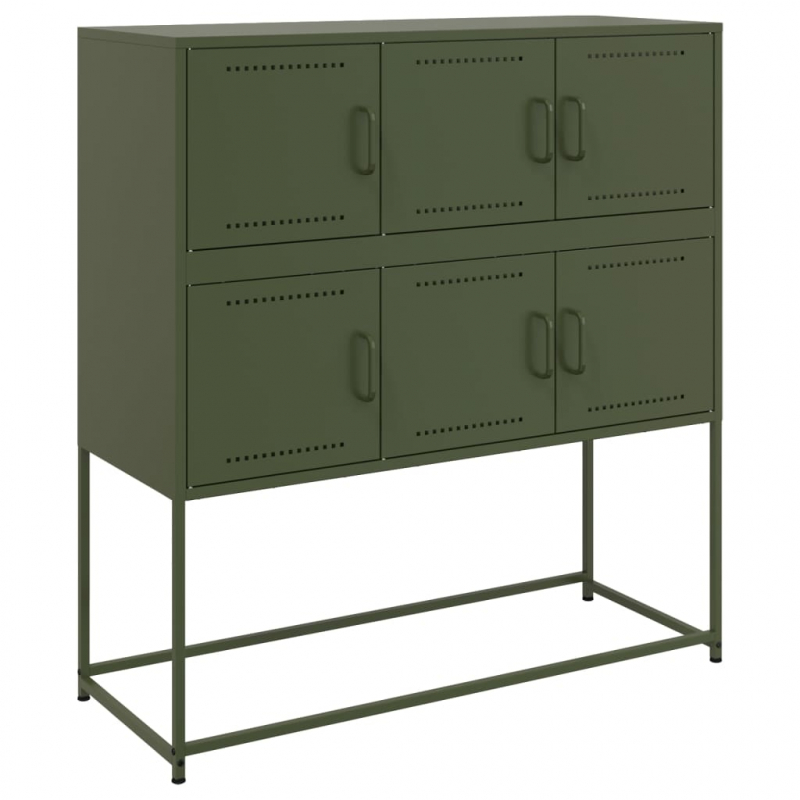 Sideboard Olivgrün 100,5x39x107 cm Stahl