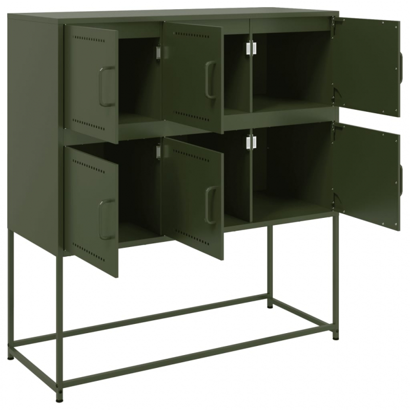 Sideboard Olivgrün 100,5x39x107 cm Stahl
