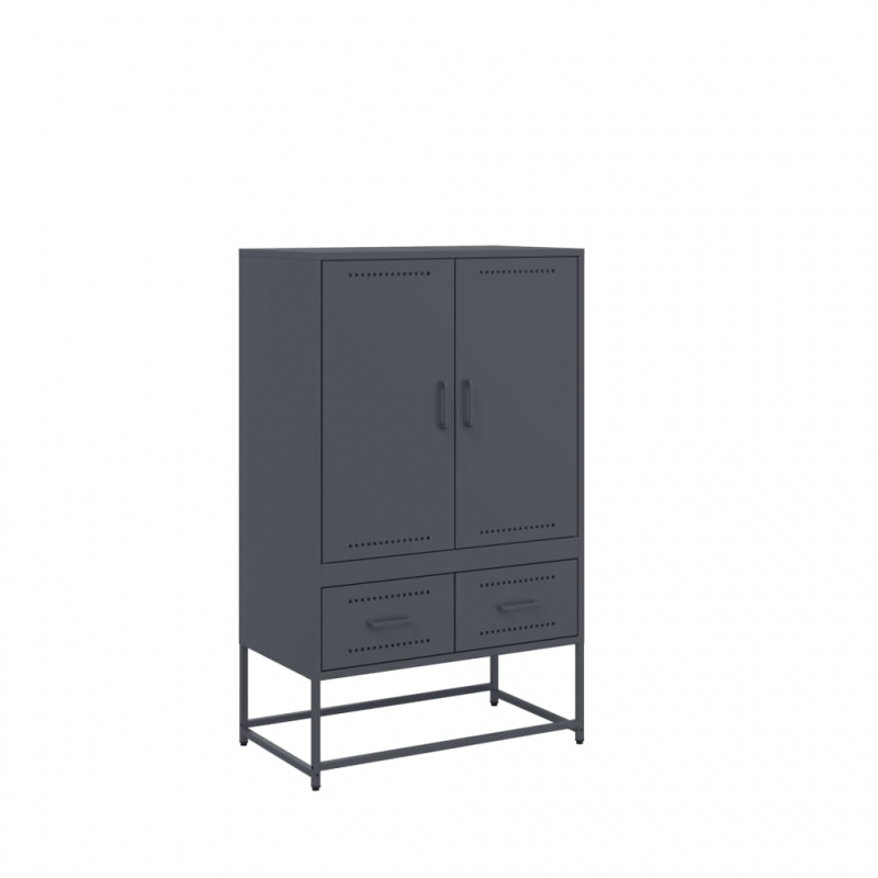 Highboard Anthrazit 68x39x111,5 cm Stahl