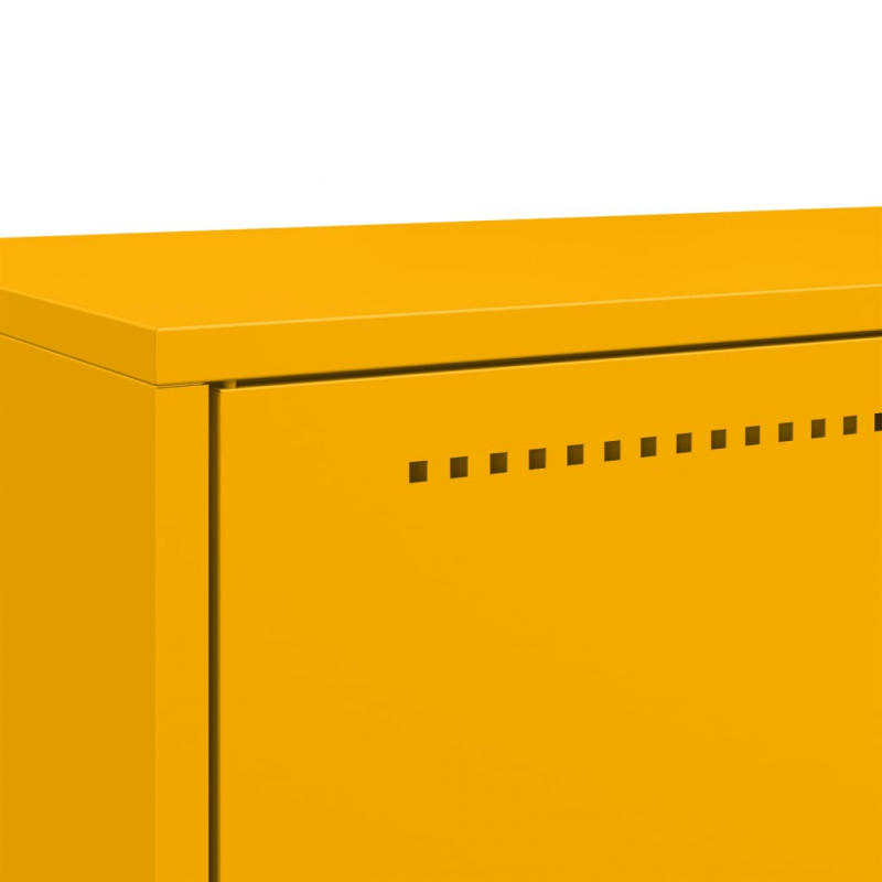 Highboard Senfgelb 68x39x111,5 cm Stahl