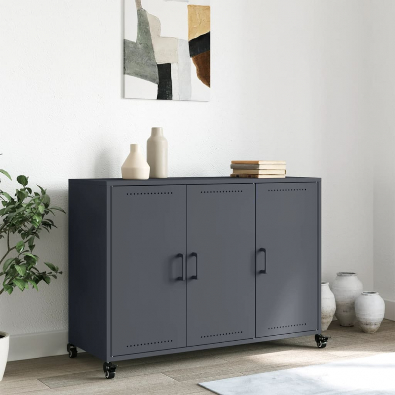 Sideboard Anthrazit 100,5x39x72 cm Stahl
