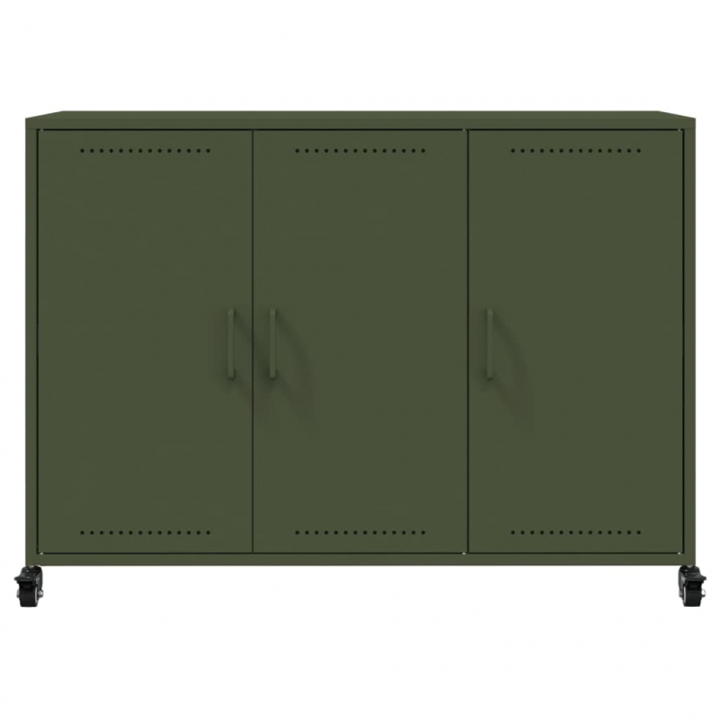 Sideboard Olivgrün 100,5x39x72 cm Stahl