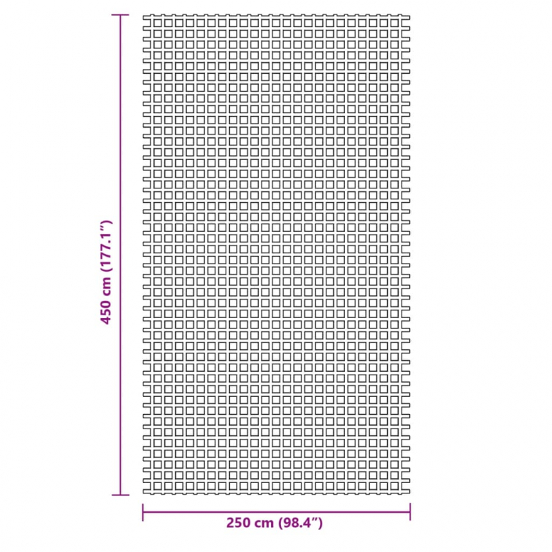 Zeltteppich Anthrazit 4,5x2,5 m