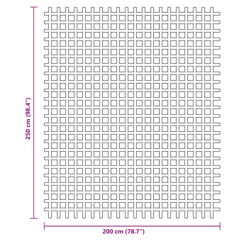 Campingteppich Blau 2,5x2 m