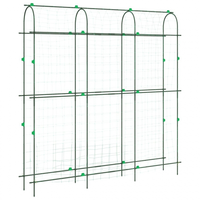 Pflanzennetze 3 Stk. U-Rahmen Stahl