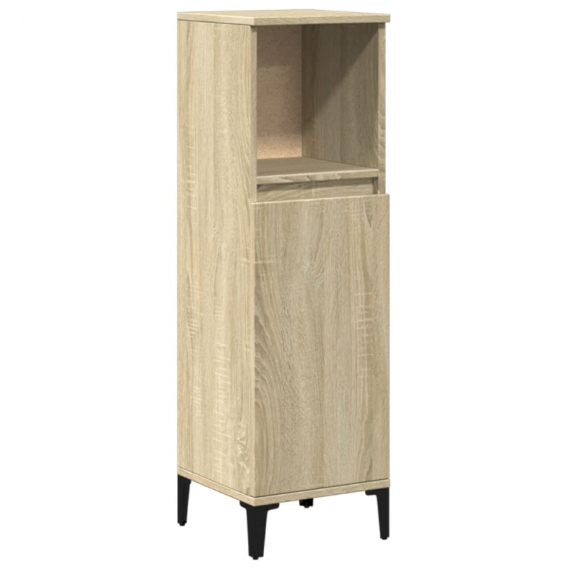 Badschrank Sonoma-Eiche 30x30x100 cm Holzwerkstoff