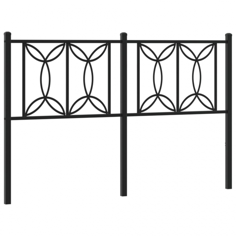Kopfteil Metall Schwarz 135 cm