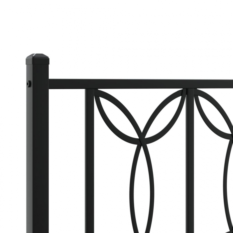 Kopfteil Metall Schwarz 135 cm