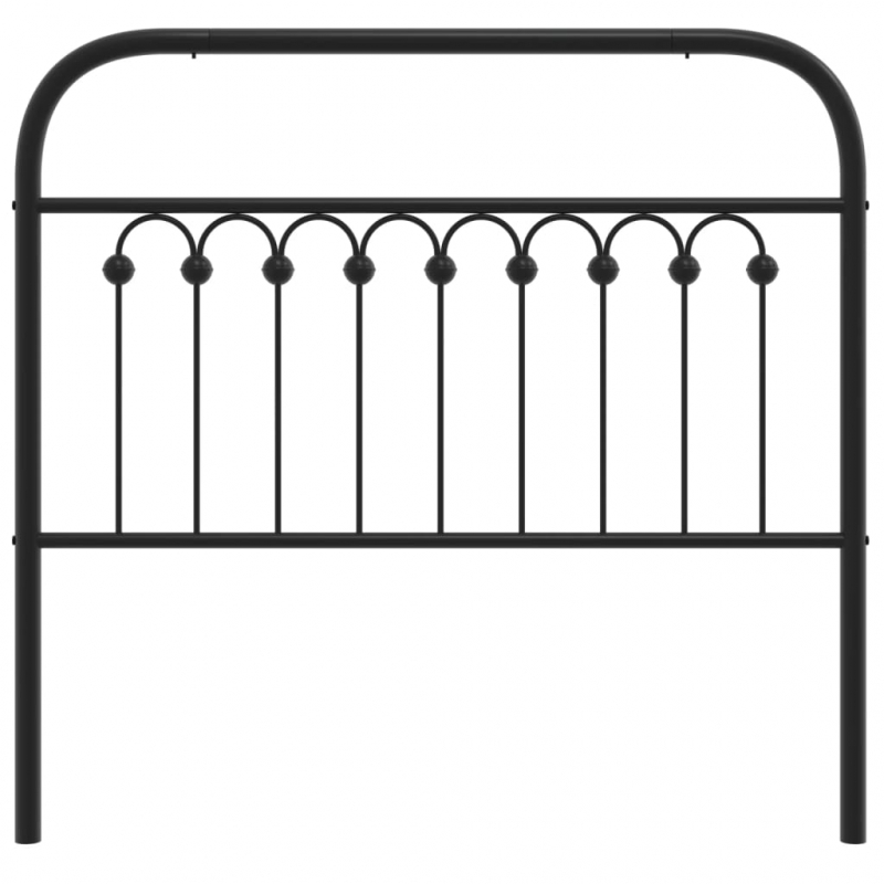 Kopfteil Metall Schwarz 100 cm