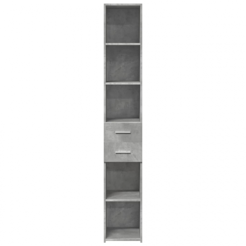 Highboard Betongrau 30x42,5x185 cm Holzwerkstoff