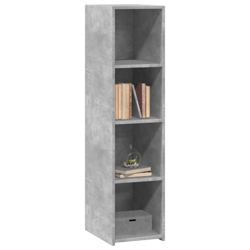 Highboard Betongrau 30x41x124 cm Holzwerkstoff