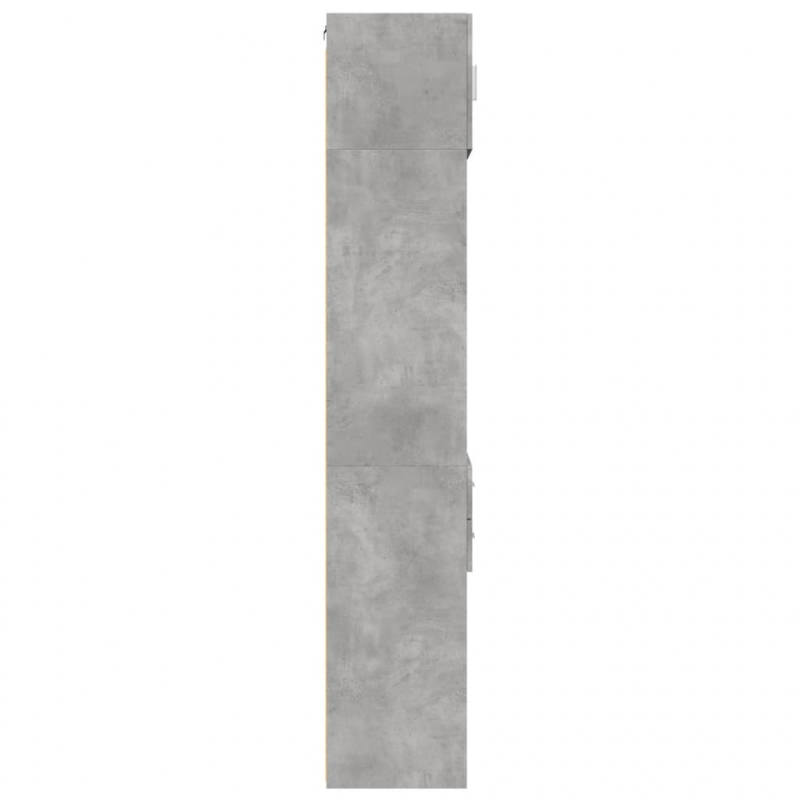 Hochschrank Schmal Betongrau 50x42,5x225 cm Holzwerkstoff