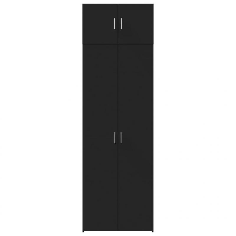 Hochschrank Schwarz 70x42,5x225 cm Holzwerkstoff