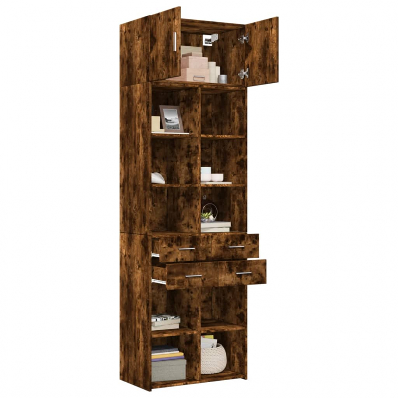 Hochschrank Räuchereiche 70x42,5x225 cm Holzwerkstoff