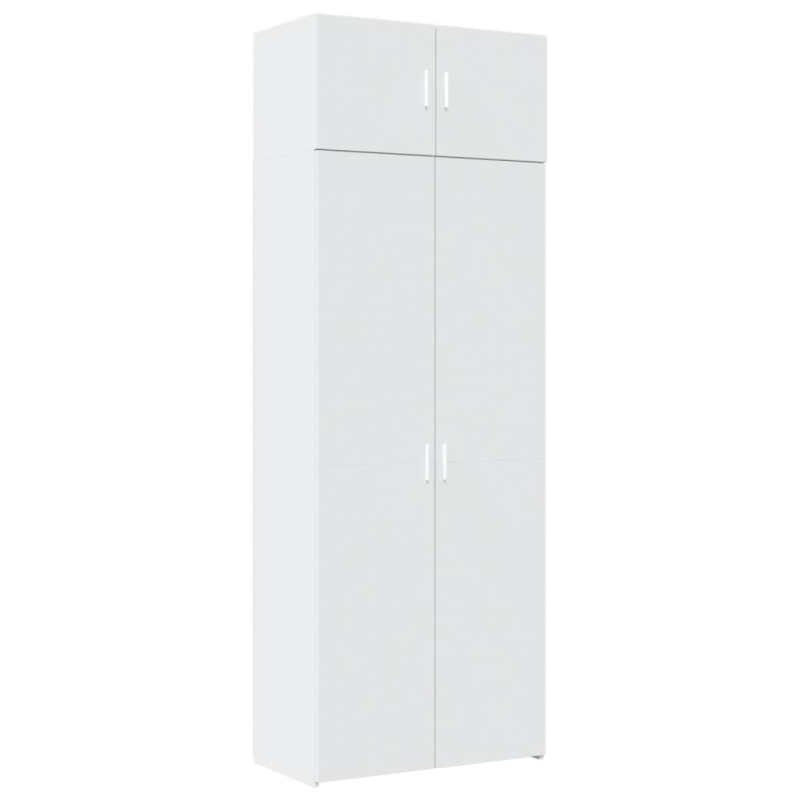 Hochschrank Weiß 80x42,5x225 cm Holzwerkstoff