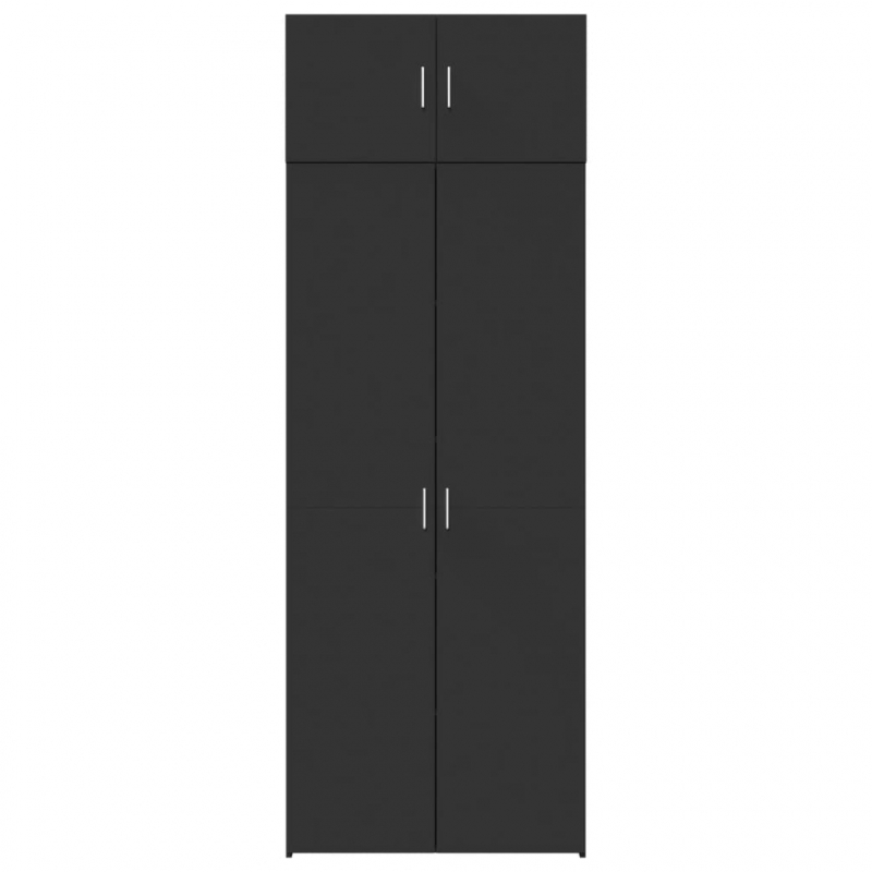 Hochschrank Schwarz 80x42,5x225 cm Holzwerkstoff